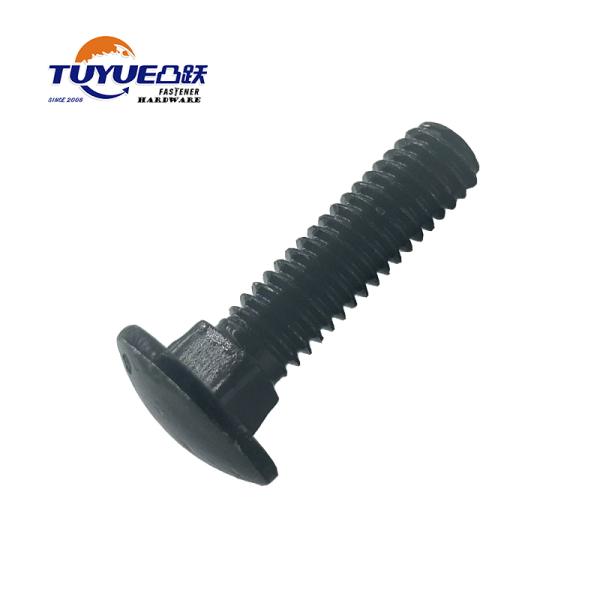 CARRIAGE BOLTS FULL THREAD UNC THREAD, GRADE 4.8 BLACK RUSPERT