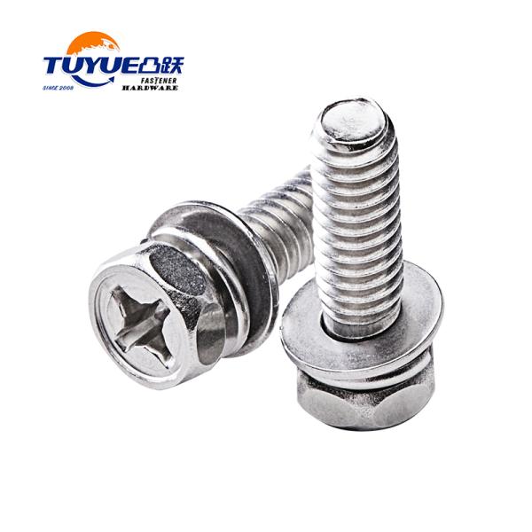 Hexagon Screws Gasket Washer Spring Pad Nut Combination Suit Screw 304 Stainless Steel