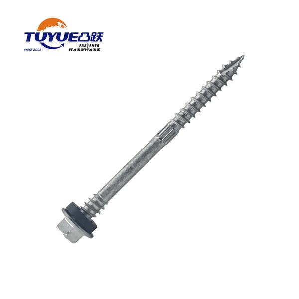 Carbon Steel mechanical zinc plating Hex Head Flange Wood Screw type17