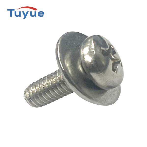 Flat Washers Cross Recess Pan Head Machine Screw with Flat Washer Stainless Steel
