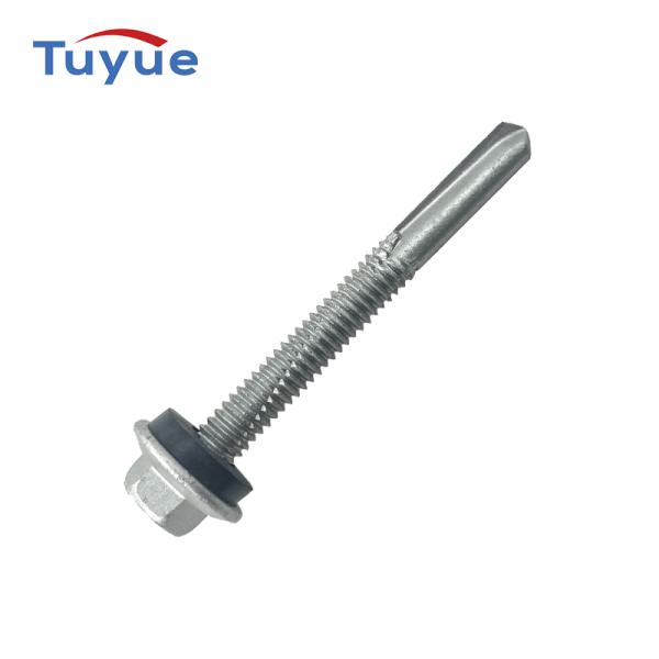 hex washer head self drilling screws 3 cut lines on the thread type5