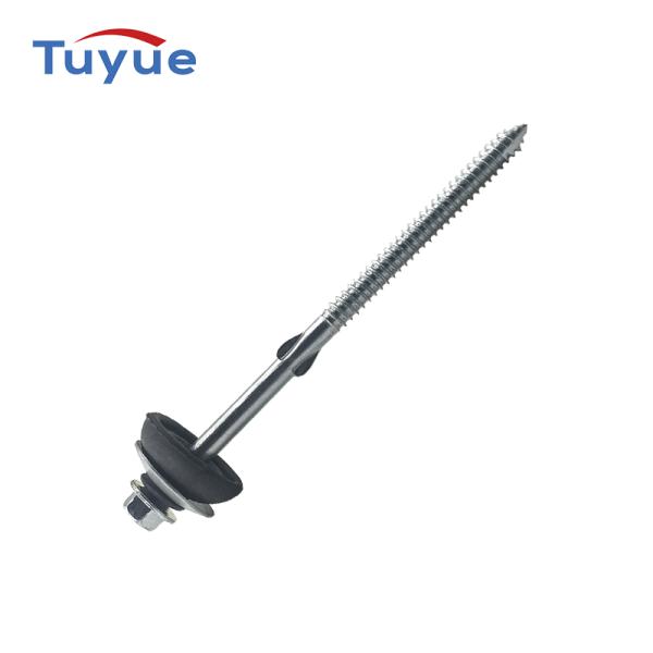 Hex Washer Head Zinc Plated Self Drilling Screws With Wings and EPDM Washers